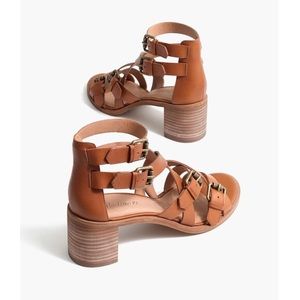 Madewell Talisa Buckle Heel Sandal English Saddle